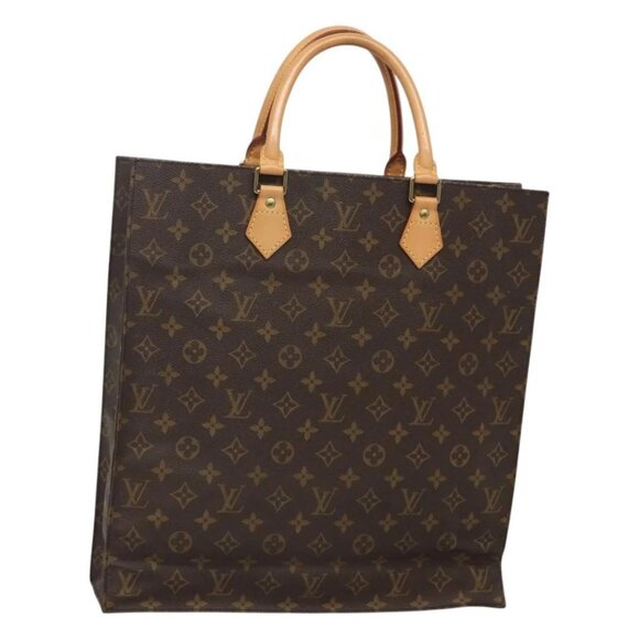 Louis Vuitton Handbags - LOUIS VUITTON Monogram Sac Plat Hand Bag M51140 LV Auth 120846